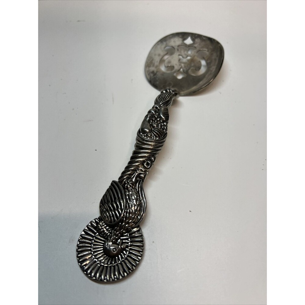 Godinger ︱Silver Plate ︱Turkey︱ Cornucopia ︱9" ︱Serving Spoon